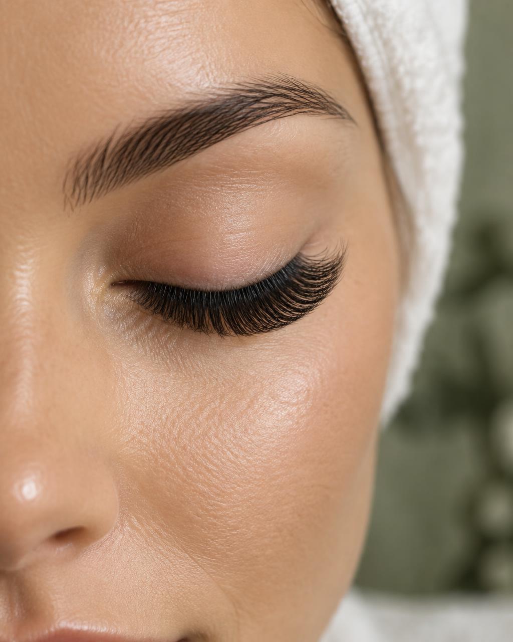 Beautifully defined volume lash extensions